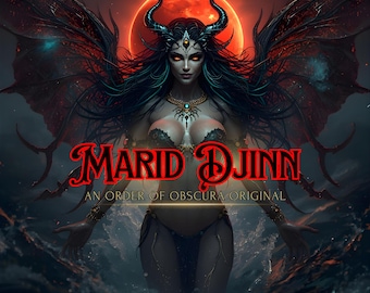 Marid Djinn Spirit Companion, Metaphysical Djinn, Incluye transmisión de audio y vídeo, PDF Grimoire, Portrait Art