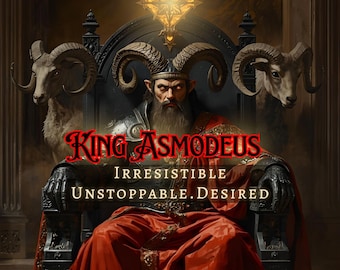 King Asmodeus Demon-afstemming voor verleiding, kracht en autoriteit, inclusief audio-videotransmissie, sigil, pdf-gids