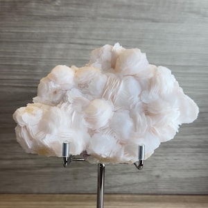 Rare Yaogangxian Pink Calcite with Fluorite | Delicate Rosette Crystal Cluster | Hunan China Mineral Specimen image 1