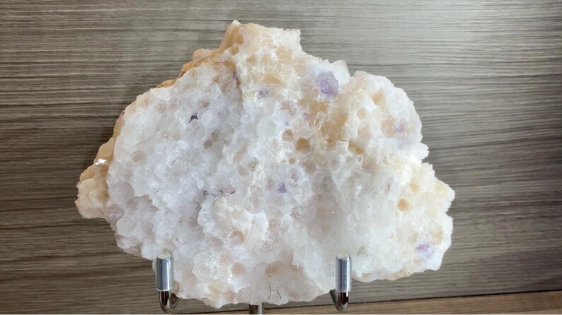 Rare Yaogangxian Pink Calcite with Fluorite | Delicate Rosette Crystal Cluster | Hunan China Mineral Specimen image 4