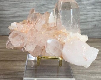 Pink Himalayan Samadhi Quartz Cluster