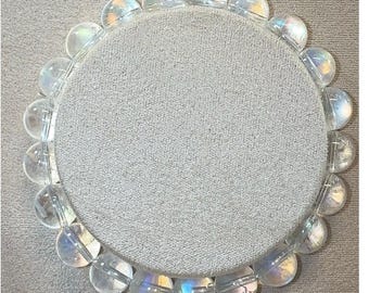 Pulseira de cristal de pedra da lua de Madagascar de 9 mm