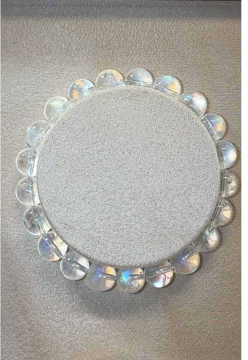 9mm Madagascar Moonstone Crystal Bracelet image 1