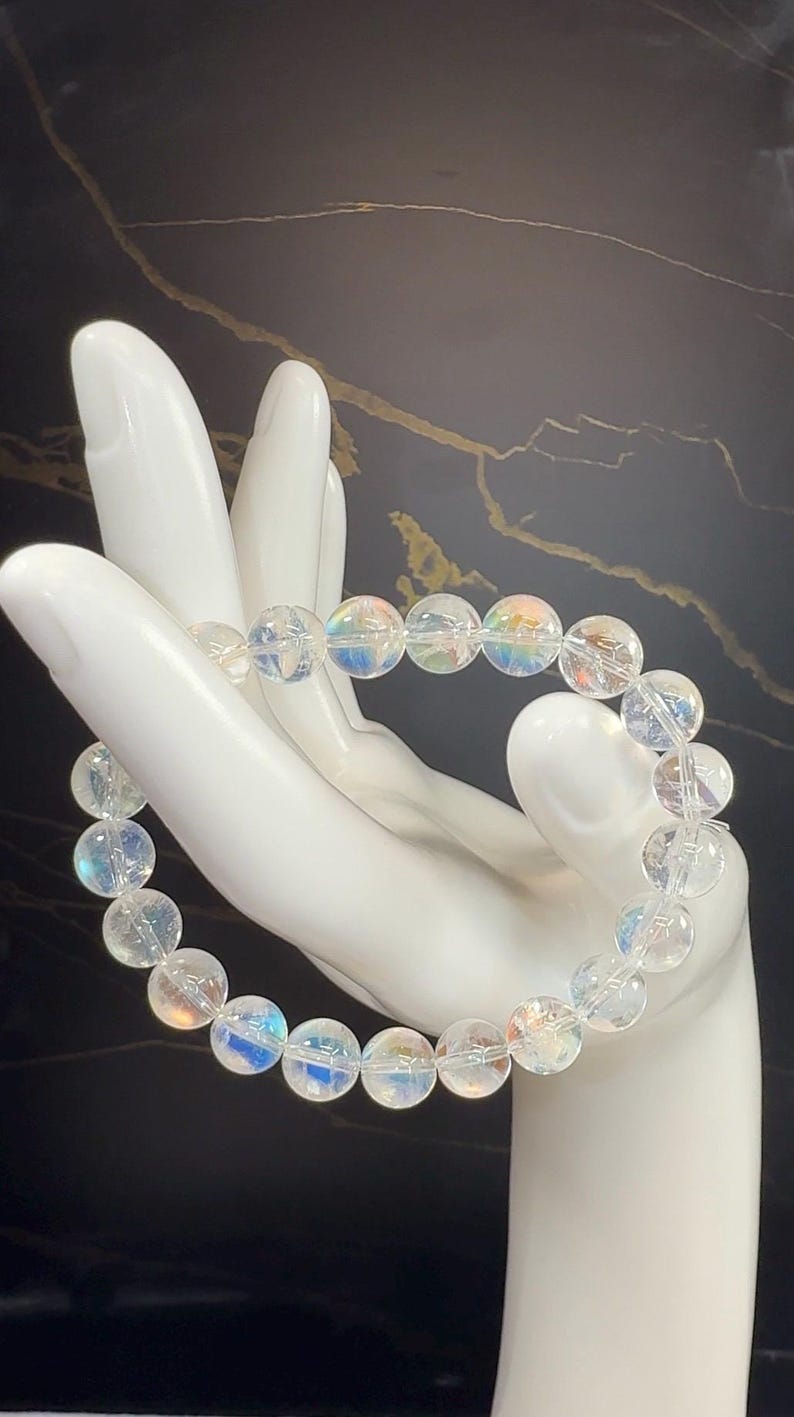 9mm Madagascar Moonstone Crystal Bracelet image 2