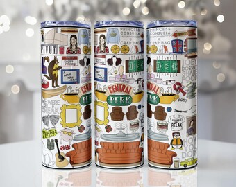 Friends Tumbler Wraps: 20oz 30oz Sublimation Design (PNG Digital Download)