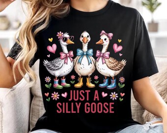 Got Too Silly Goose PNG, Funny Animal Meme Shirt,Cute Goose Graphic Tee, silly animal graphic tee,funny retrofunny retro animal t-shirt,