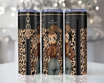 Betty Boop Tumbler PNG Design: Skinny Sublimation PNG Sticker Files