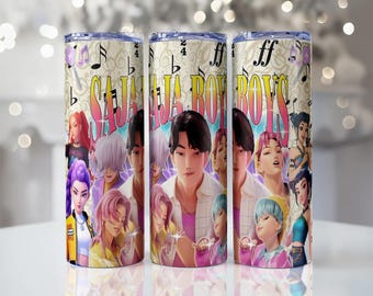 20oz Kpop Demon Hunter Tumbler Wrap, 30oz Skinny Tumbler Sublimation Design, Anime Tumbler Wrap, Tumbler Wrap PNG, Digital Download