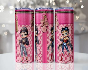 Betty Boop Tumbler Wrap: Sublimation Design PNG, 20oz Skinny