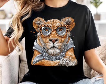 Glam Tiger PNG Glam Lion PNG | Preppy  Bling Design | Everyday Designs|Boujee Png | Leopard Print Png | Tiger Graphic | Animal Print Graphic