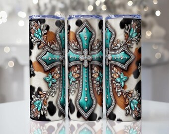 Brushstroke Cross Trio tumbler PNG | Faith Based PNG | Leopard Print tumbler  Png | Everyday Designs | Jesus Christian Png | God is Good