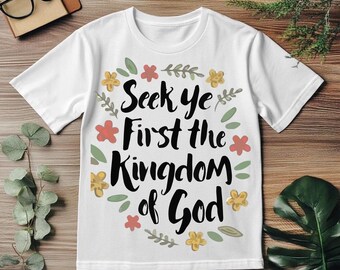 Seek the first kingdom png christian png with flower best png digital file download