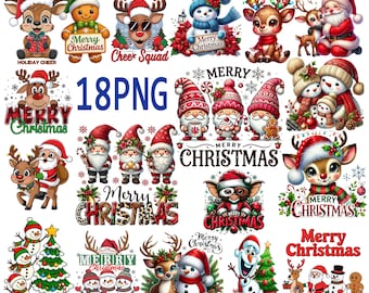 Christmas PNG Sublimation Designs, Tumblers, T-shirts (Digital Download)