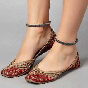 Rajwadi Oxidized Kada Anklet • Adjustable Double Coil Mesh Payal • Boho Statement Antique Silver Foot Jewelry for women