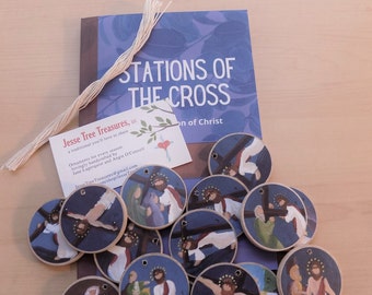 LENT Stations of the Cross Ornaments and bonus 15th Station, Easter