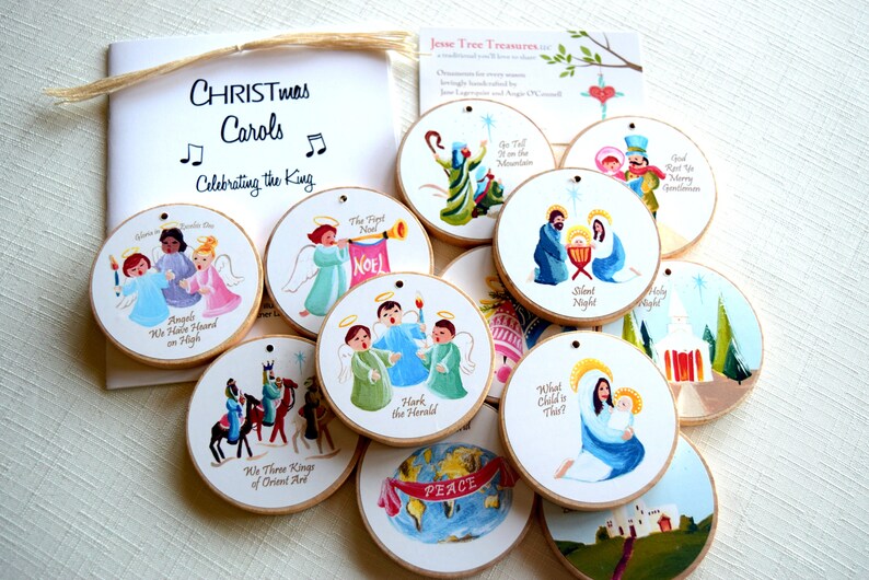 CHRISTmas Carols Ornaments   READY TO SHIP  Christian image 2