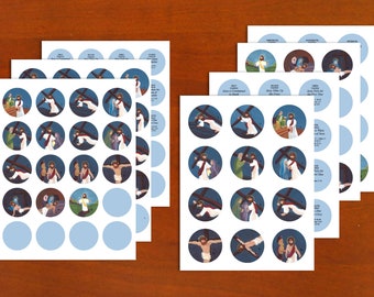 LENT Printable Stations of the Cross Ornaments and bonus 15th Station, Easter