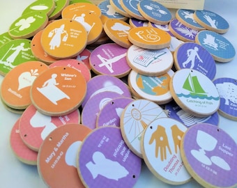 Jesus Tree Large Ornaments: Lent & Easter Devotional - 64 Piece Set