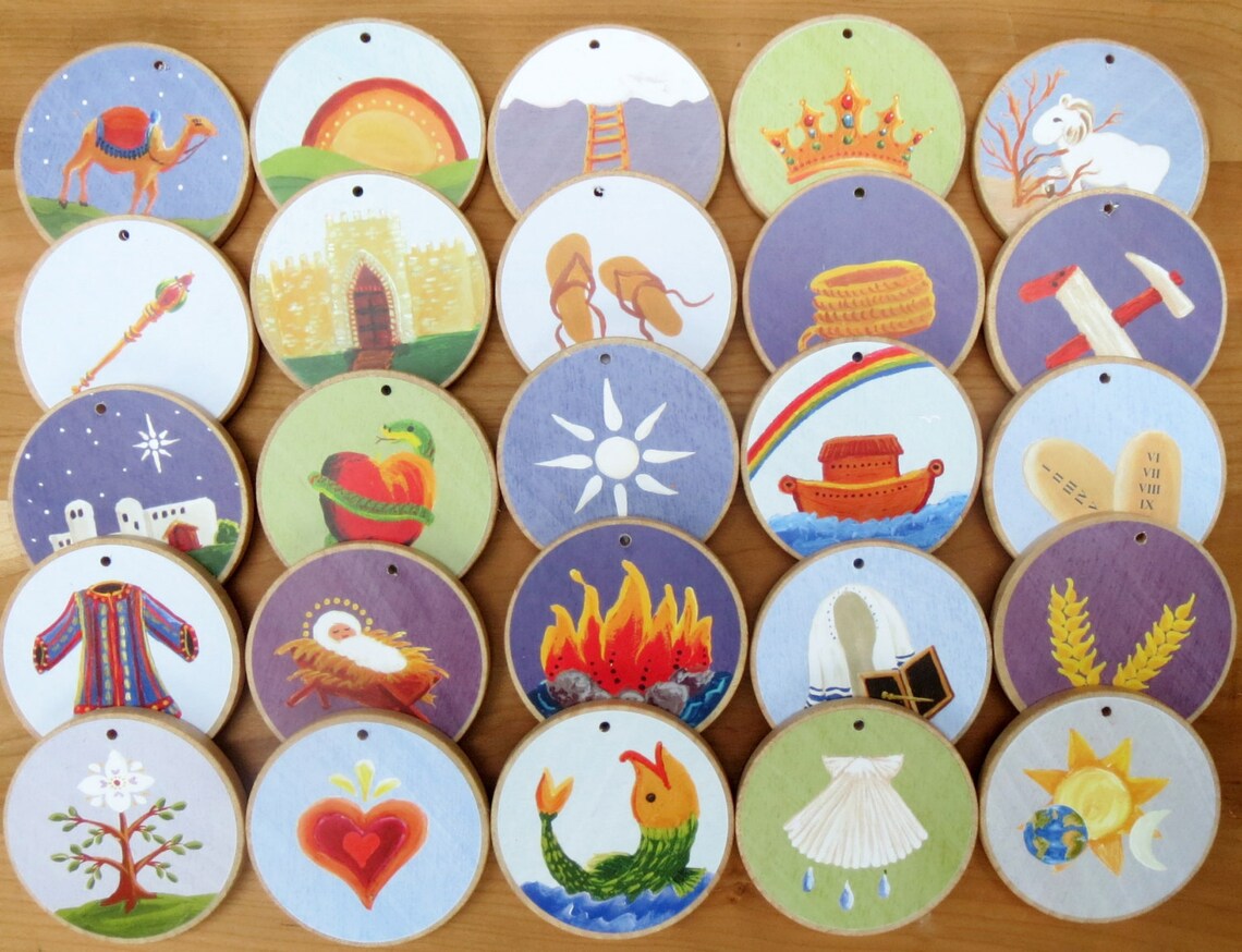 Jesse Tree Ornaments List 2 Set for Unwrapping the Greatest Etsy