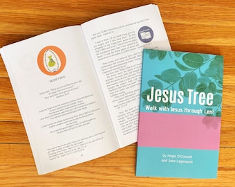 LENT Jesus Tree book - Ready to ship, Path to Easter, Family Devotion Narrow book