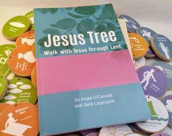 Jesus Tree Large Ornament Set: Lent & Easter Devotional with Scripture Book 64 pc set