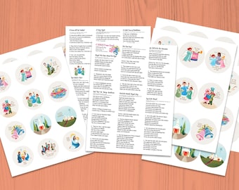 CHRISTmas Carols - Caroling Songsheet & Ornaments printables