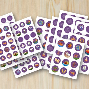 ADVENT Our Purple Jesse Tree Set Printable Digital