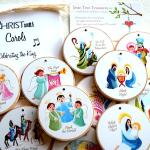 CHRISTmas Carols Ornaments -  READY TO SHIP -includes Lyric sheet