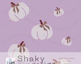 Fall Pumpkin Seamless Pattern: Grey & Lilac Sublimation Halloween Digital Download, Fall Digital Paper