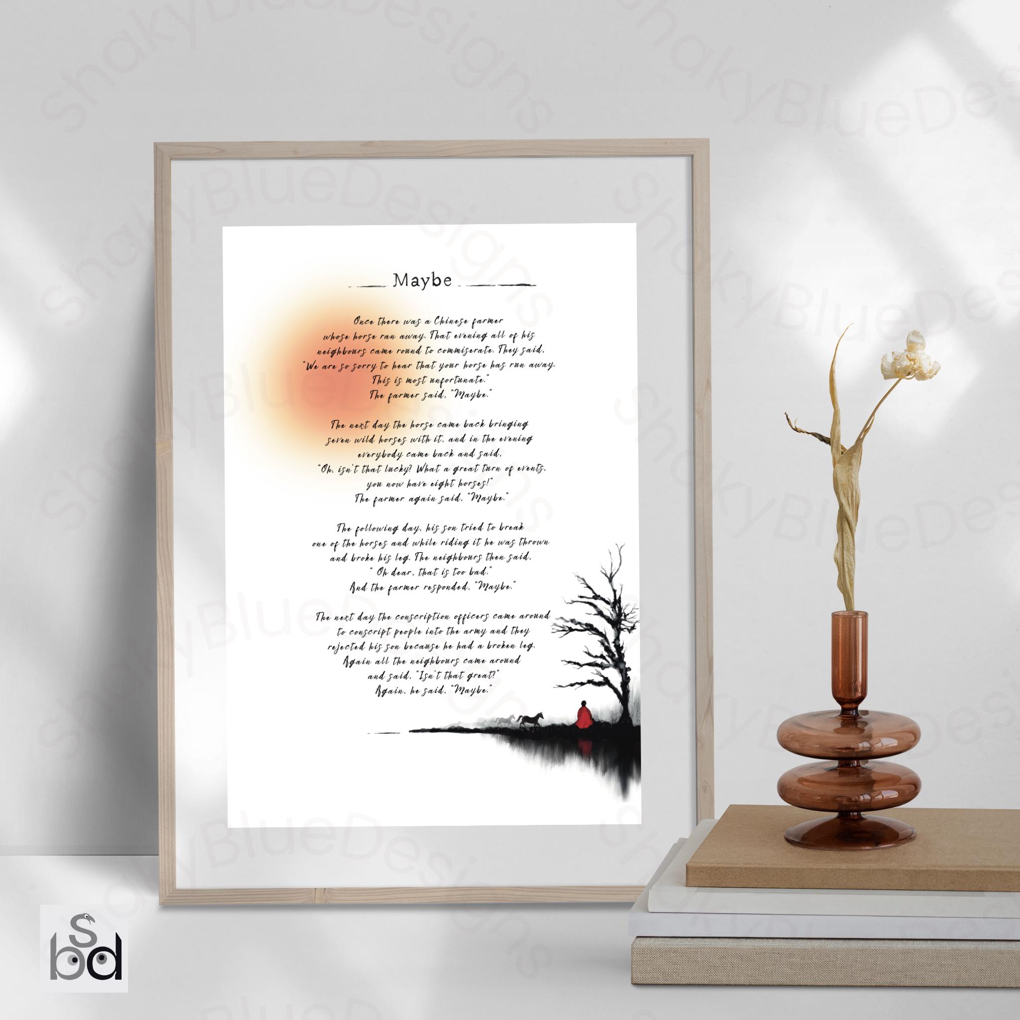 Chinese Farmer Proverb - Etsy