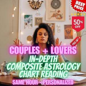 Couples Astrology Chart Reading: Love Compatibility & Relationship Insights (PDF Report)