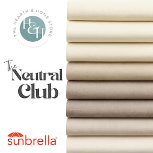 Sunbrella® Neutral Performance Fabric Canvas, Spectrum, Cast, Bliss  By the Yard Outdoor Fade Resistant Durable fabric
