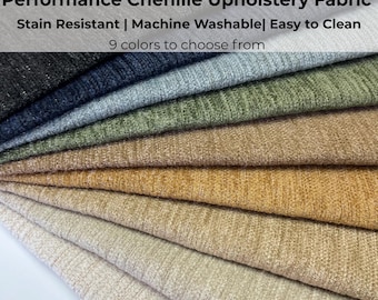 Simple Chenille Upholstery Fabric Washable Performance Fabric 9 Modern Colors Solace