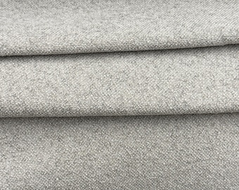 Grey Nubby Chenille Upholstery Fabric by the Yard Solid Neutral Fabric for Cushions