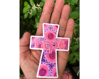 Hope cross sticker