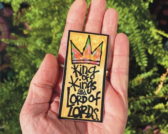 Sticker Lord of lords, King of kings, Christian theme gift