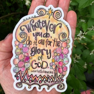 Christian Sticker, Faith-Based Sticker, Watercolor Sticker, Bible Theme Stickers, Christian Theme Stickers