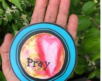 Pray circle stickers