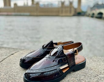 Handmade Leather Peshawari Sandals: Traditional Men's Footwear