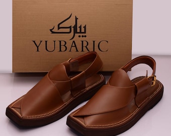 Handgefertigter Peschawori Chappal für Männer, Traditionelle Schuhe, Ethnische Sandalen, Pakistanischer Chappal, Bequeme Slip-Ons