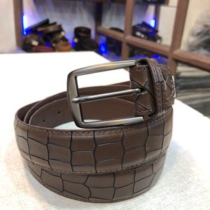 Leather Belt for Office Use, Handmade, Corporate Gifts, Men&#39;s Belt, Quality Material, Stylish Look