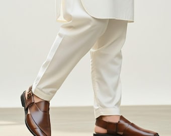 Cultural Handmade Peshawari Chappal, Men's Traditional Sandals, Gift for Him, Authentic Footwear
