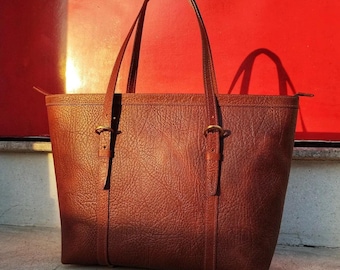 Italian Handmade Leather Tote  Handbag
