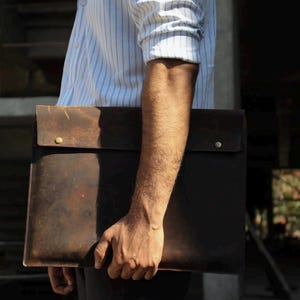 Handmade MacBook Sleeve, Leather Laptop Sleeve, Men Gifts, MacBook Air Case, MacBook Cover