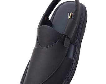 Handgefertigter Peschawori Chappal für Männer, Traditionelle Schuhe, Ethnische Sandalen, Pakistanischer Chappal, Bequeme Slip-Ons