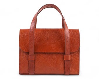 Handmade Leather Satchel: Men's Travel Laptop Shoulder Bag