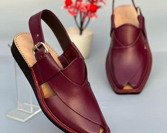 Handmade Leather Peshawari Chappal - Traditional Men's Sandals