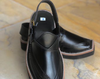 Handmade Leather Peshawari Chappal - Traditional Men's Sandals