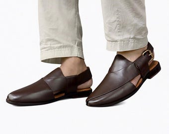 Cultural Handmade Peshawari Chappal, Men's Traditional Sandals, Gift for Him, Authentic Footwear