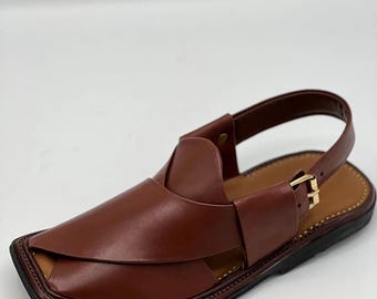Handmade Peshawari Chappal for Men, Traditional Footwear, Ethnic Sandals, Pakistani Chappal, Comfortable Slip-Ons